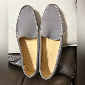 M. Gemi Gray Suede Moccasins like new!